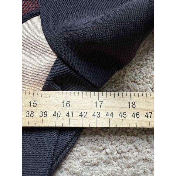 Gianni Bini Colorblock Short Sleeve Bodycon Sheath Dress Black/Orange/Cream Sm - Picture 9 of 10